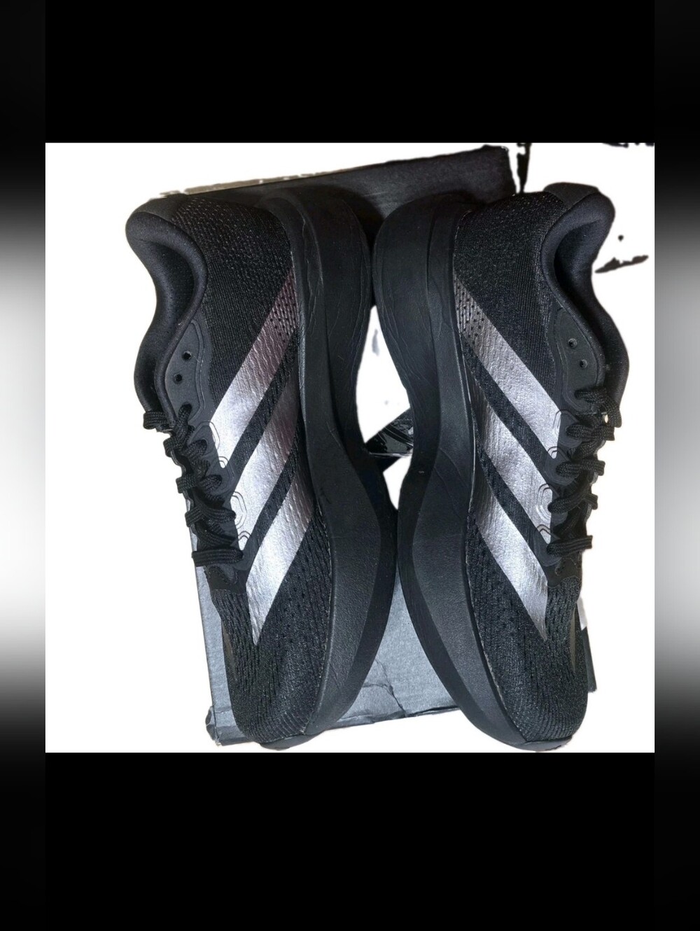 Adsize 7 Adizero Pacer KZ8979 Core Black Iron Metallic Women's